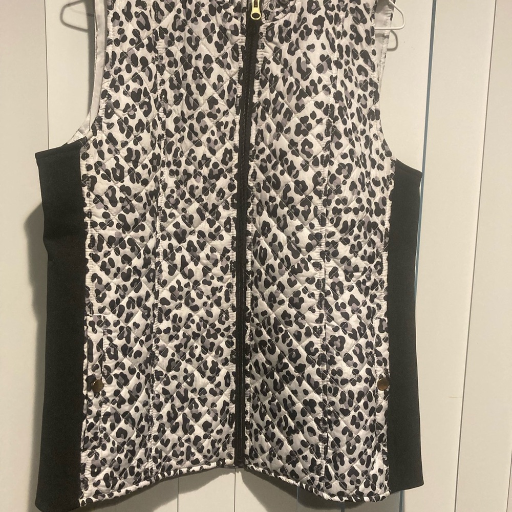 Leopard Print Women's Vest Sleeveless Size M